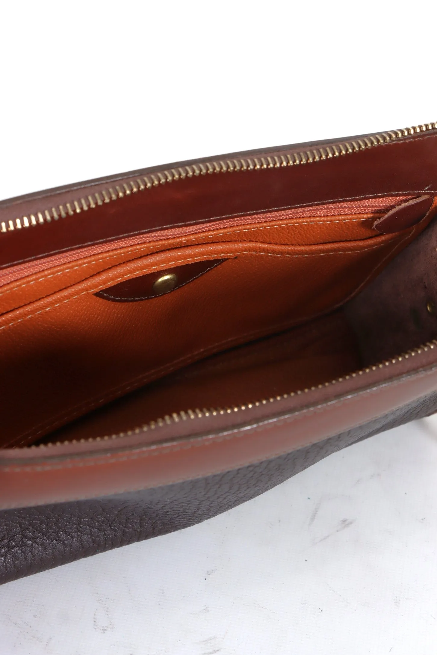 Vintage Dooney & Bourke Black and Brown Leather Crossbody Bag - USA Made