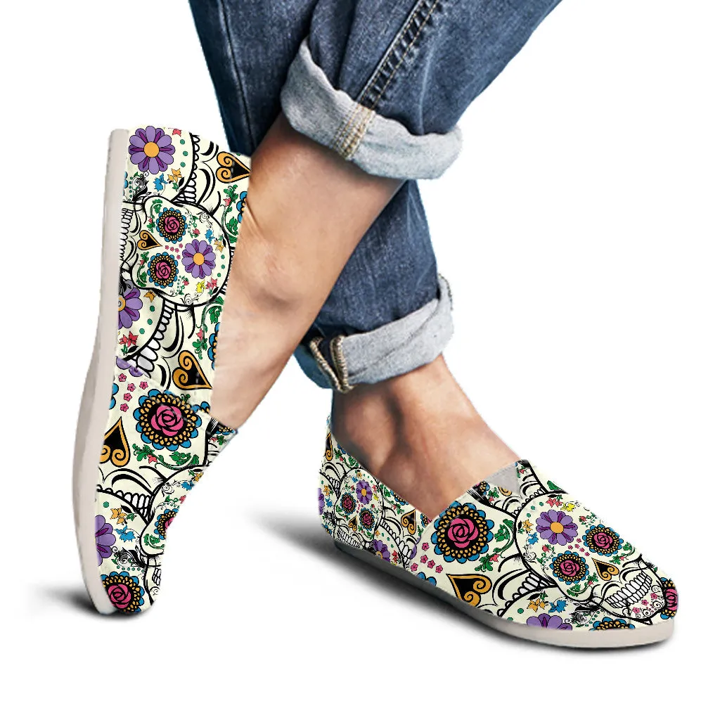 Violet Skull Ladies Casual Shoes
