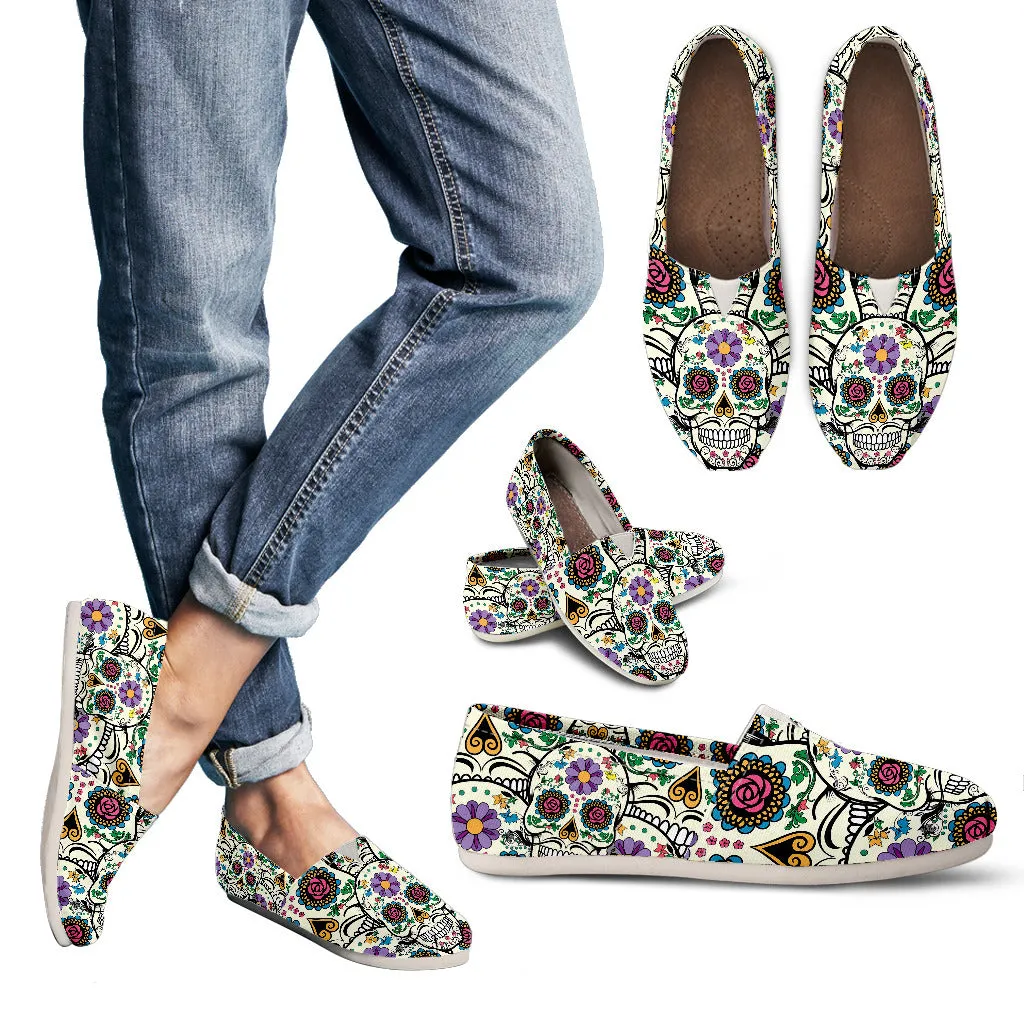 Violet Skull Ladies Casual Shoes