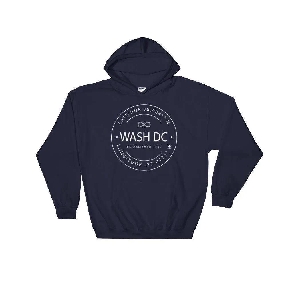 Washington DC Hoodie - Latitude and Longitude | Shop Now