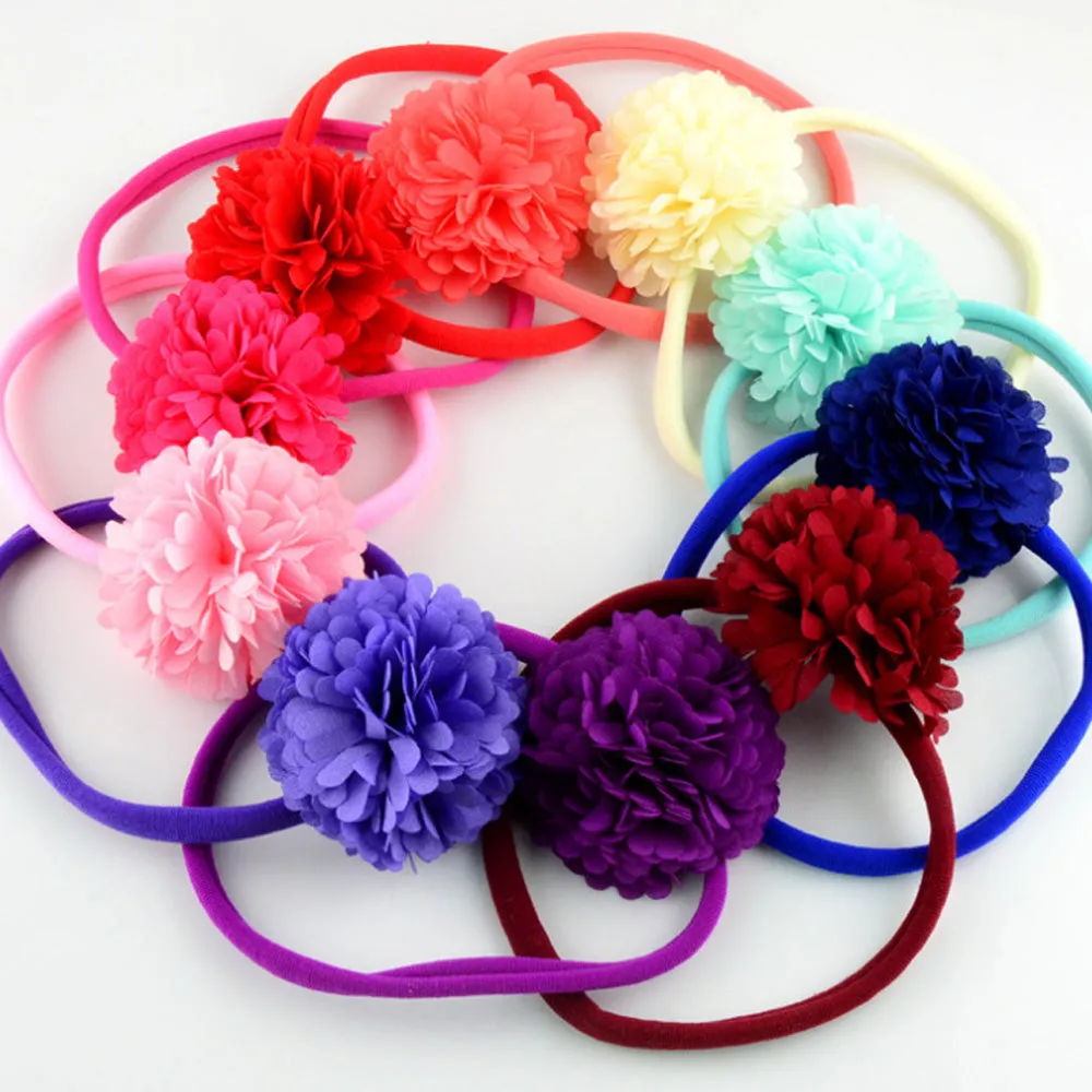Wholesale Stretchy Nylon Baby Headbands - 10PCS, About 33cm, Run-Resistant & One Size Fits All