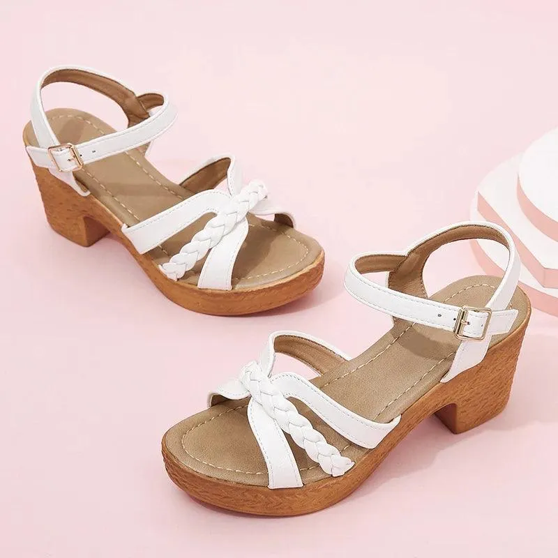 Women's Casual Shoes - Ankle Strap High Heel Sandals