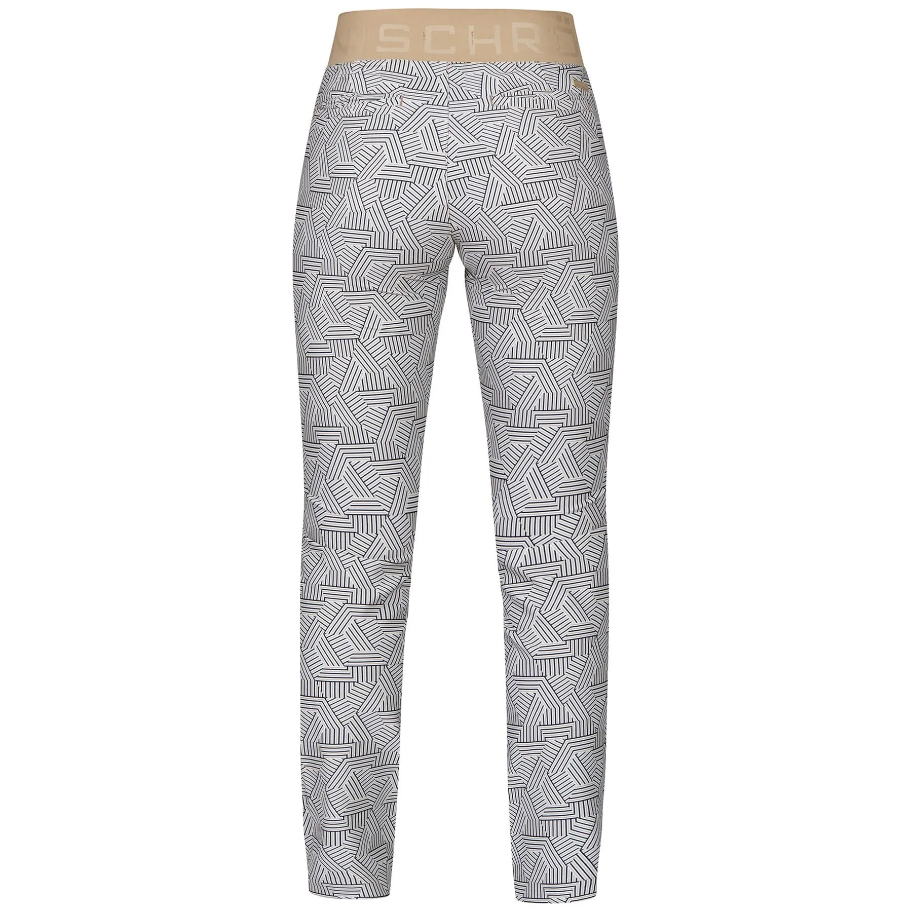 Womens Hexagon Beige Leggings - SS24