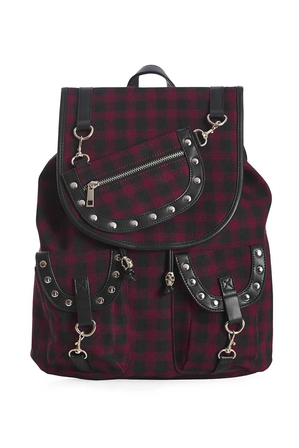 Yamy Backpack - Burgundy Tartan - Buy Now